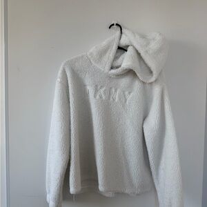 DKNY Women's Cozy White Cowl Sweater